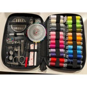 Sewing Kit with Case, 130 pcs Sewing Supplies for Home Travel and Emergency